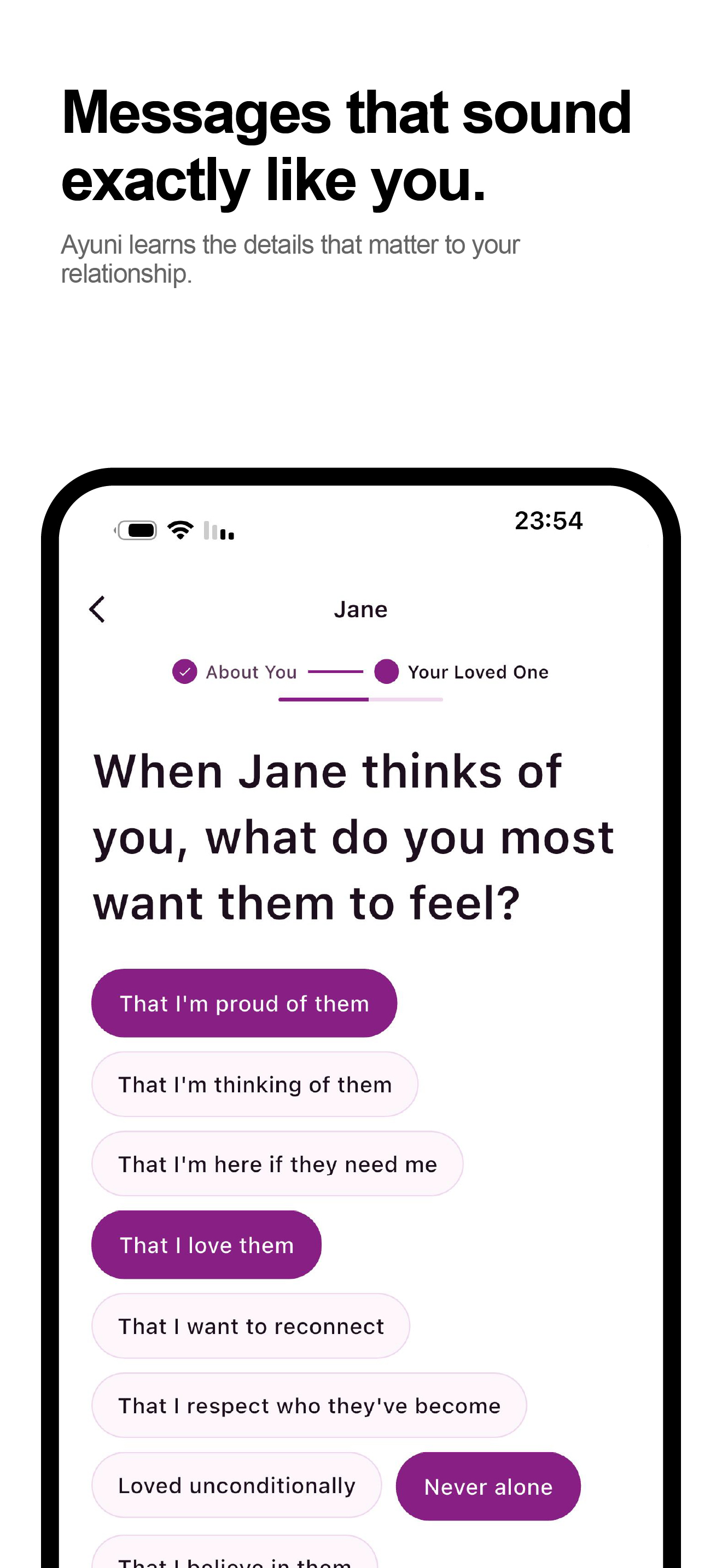 Personalizing what you most want them to feel